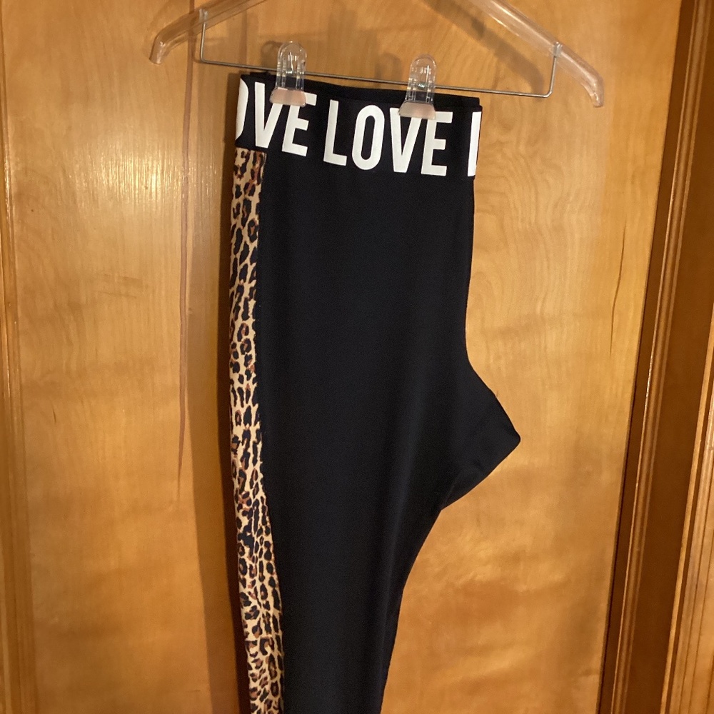 Material Girl Active LOVE Black Leggings 2X